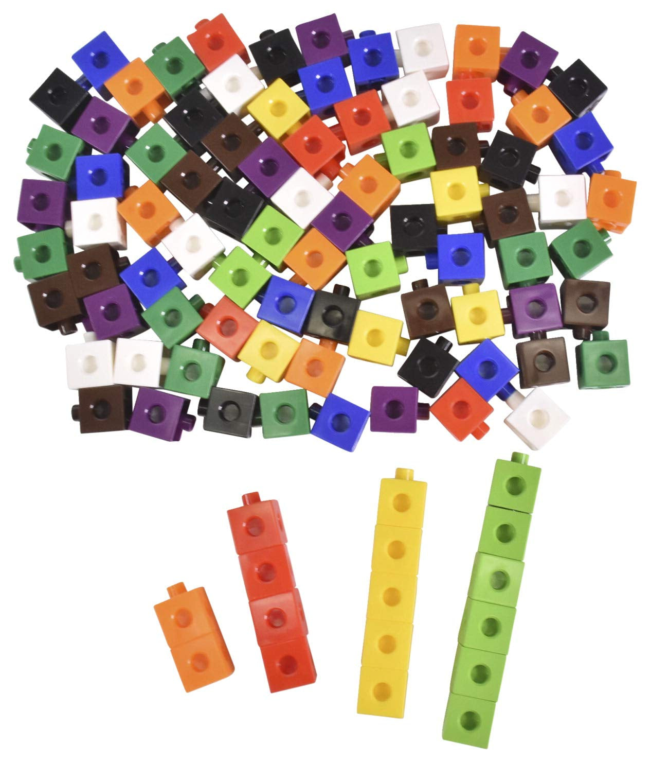 Linking Cube Set, 3/4 Inches, Assorted Colors, Set of 100 - 264681