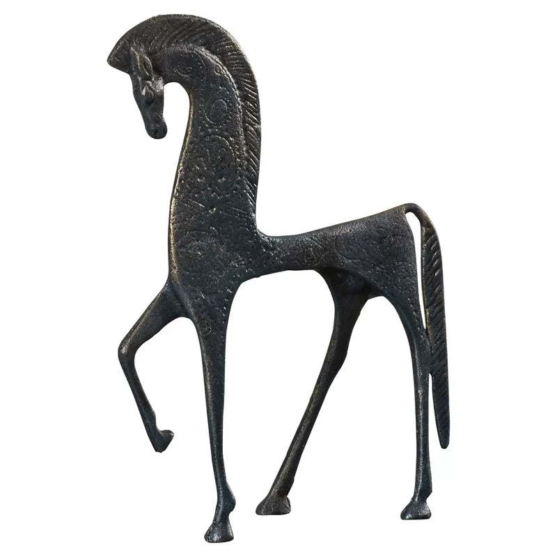 Greek Ironwork Spartan Horse Figurine