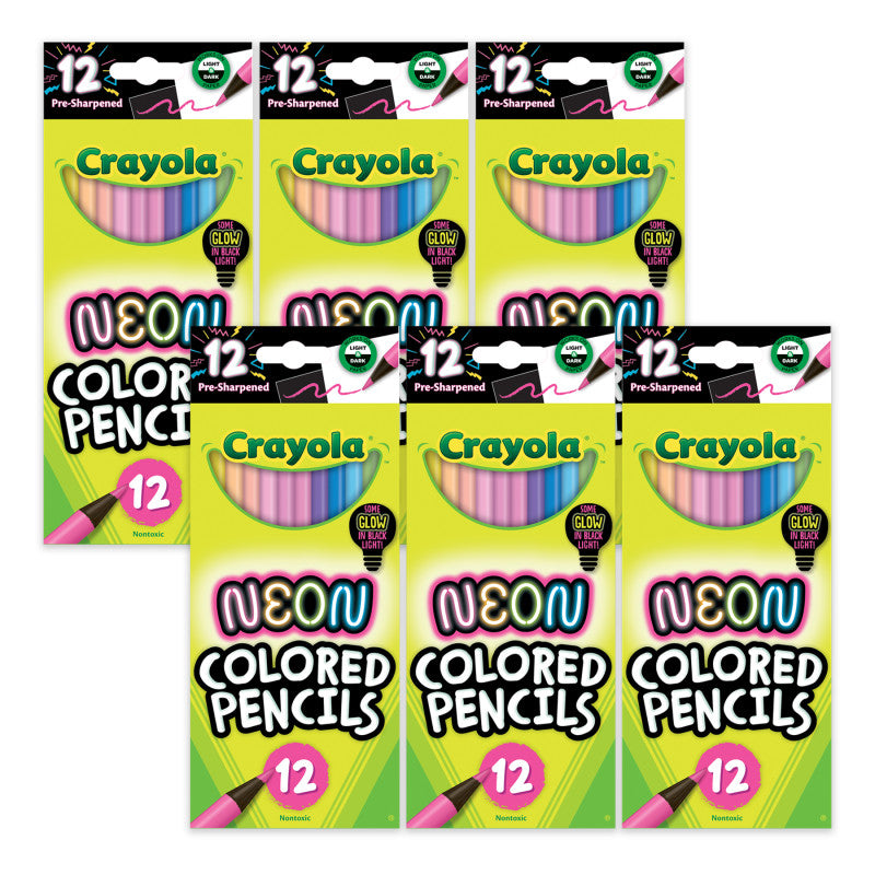 Neon Colored Pencils, 12 Per Pack, 6 Packs