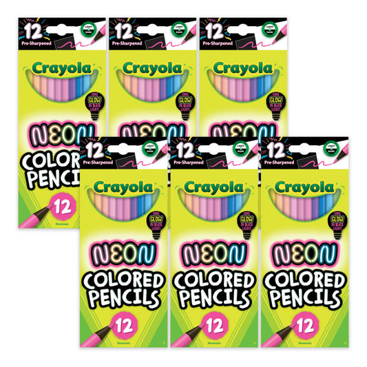 Neon Colored Pencils, 12 Per Pack, 6 Packs