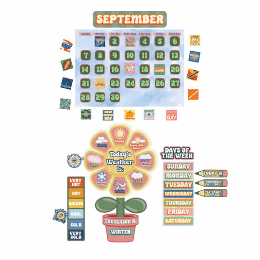 S'Cool Era Calendar Bulletin Board Set, 100 Pieces