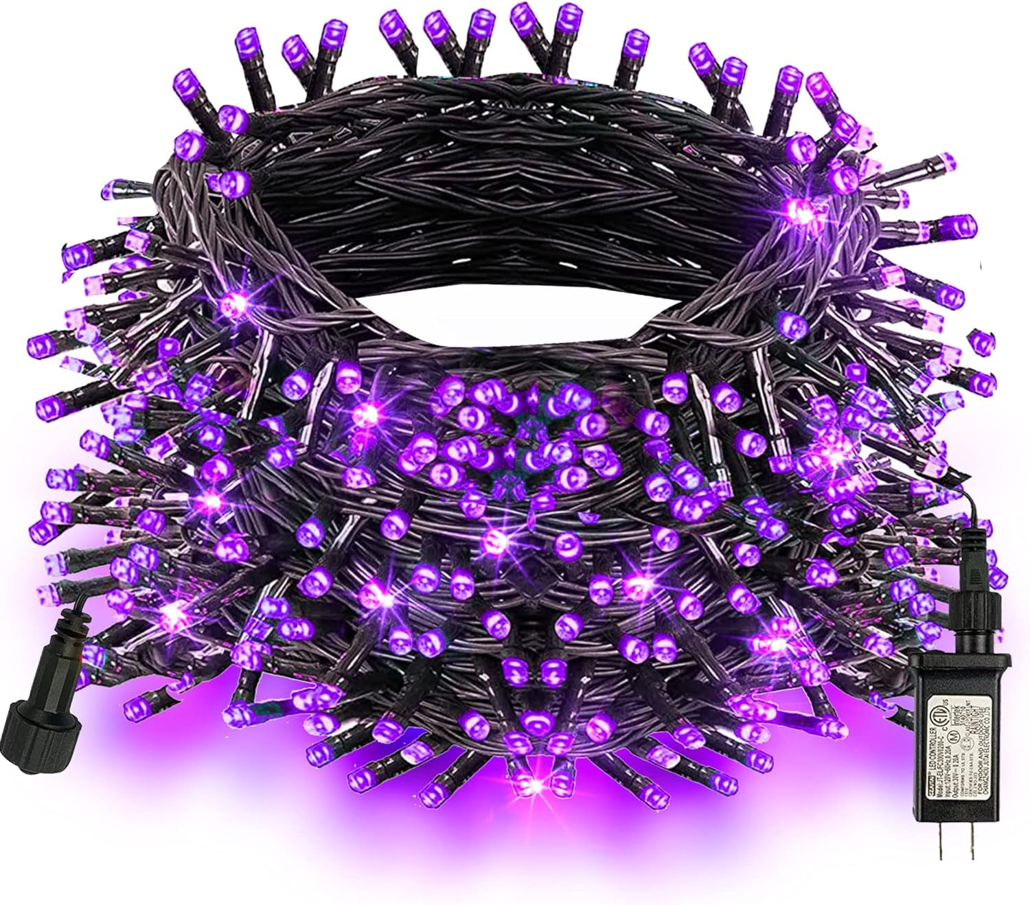 Halloween Lights, 200 LED 66FT Outdoor Halloween Lights Plug in with 8 Modes, Waterproof Christmas Lights Outdoor, Indoor Decorations for Party Yard Haunted House Decor, Purple