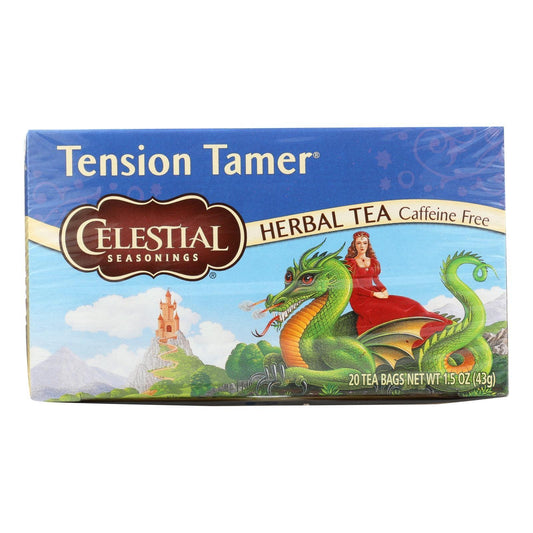 Celestial Seasonings Tension Tamer Herbal Tea Caffeine Free - 20 Tea Bags - Case Of 6 - Loomini