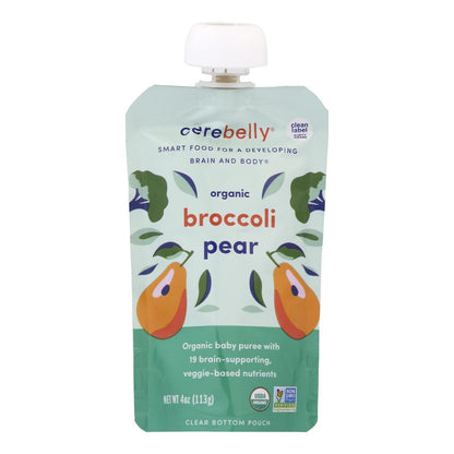 Cerebelly - Puree Broccoli Pear - Case Of 6-4 Oz - Loomini