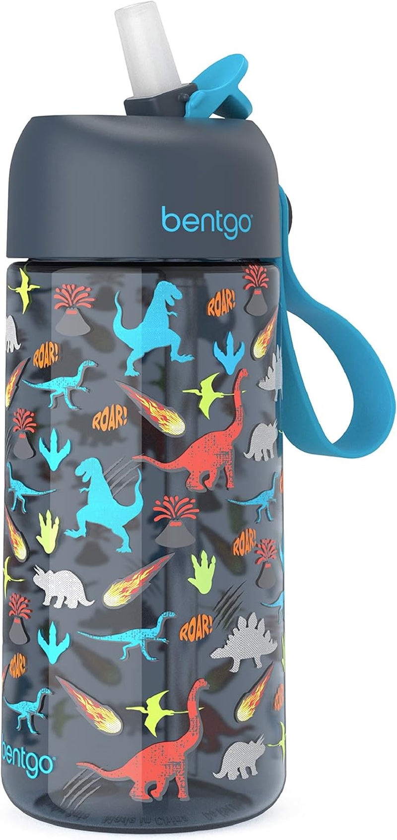 ® Kids Water Bottle - New & Improved 2023 Leak-Proof, Bpa-Free 15 Oz. Cup for Toddlers & Children - Flip-Up Safe-Sip Straw for School, Sports, Daycare, Camp & More (Trucks)