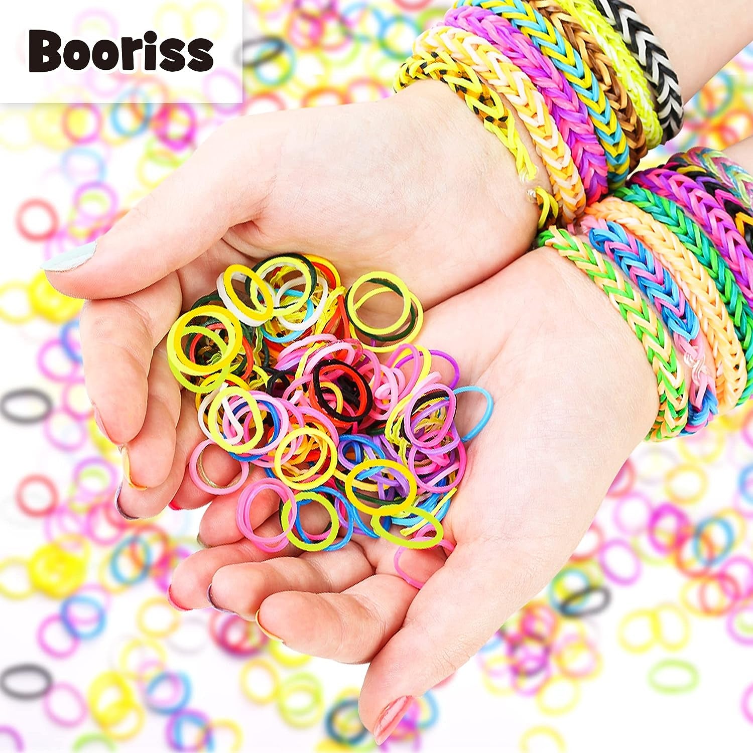 12730+ Loom Rubber Bands Refill Kit in 26 Color with 500 Clips,6 Hooks, Premium Bracelet Making Kit for Kids Weaving DIY Crafting Gift