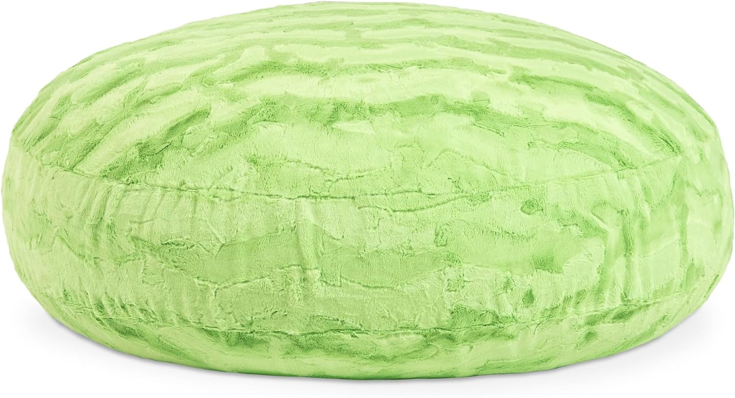 Cocoon 4 Foot Bean Bag Chair - Faux Fur, Lime Green