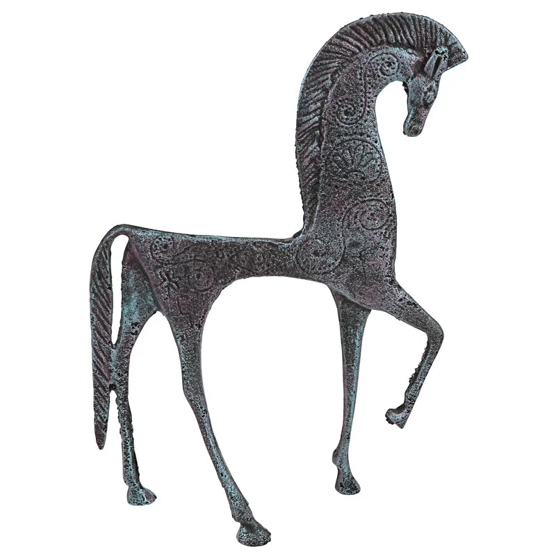 Greek Ironwork Spartan Horse Figurine