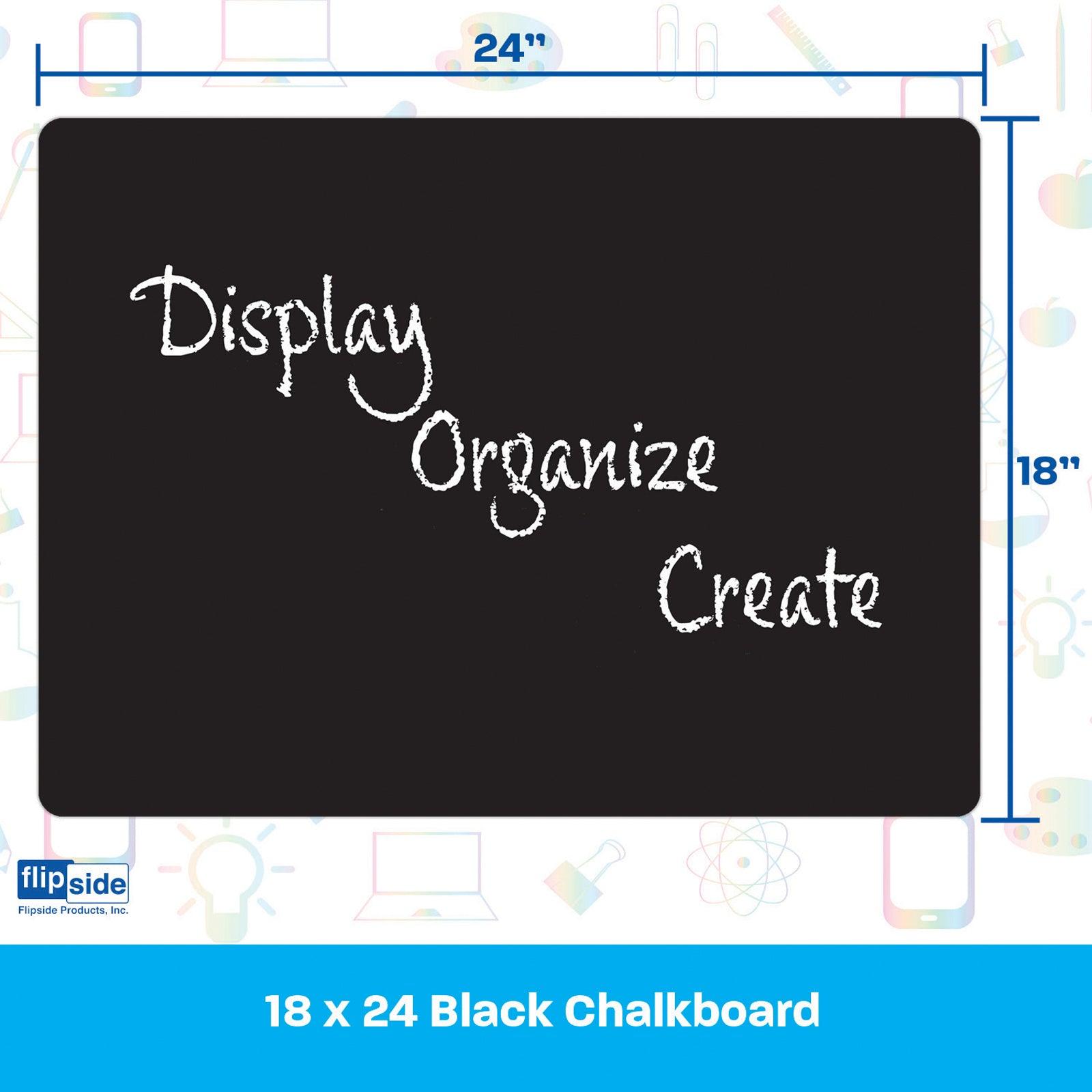 Chalk Board, Black, 18" x 24", Pack of 3 - Loomini
