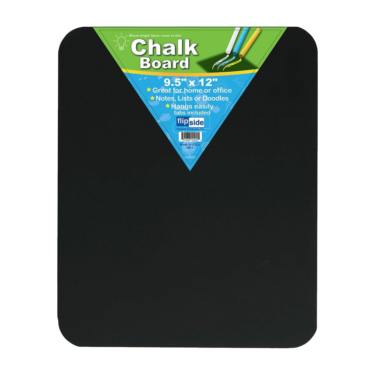 Chalkboard, 9.5" x 12", Black, Pack of 6 - Loomini