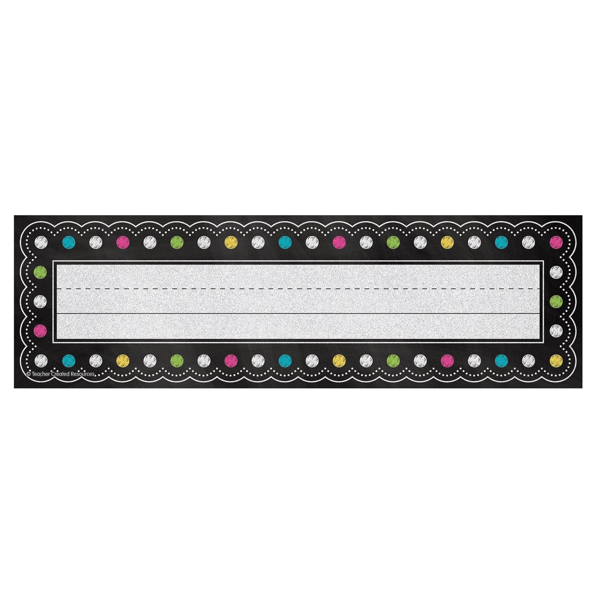Chalkboard Brights Flat Name Plates, 36 Per Pack, 6 Packs - Loomini