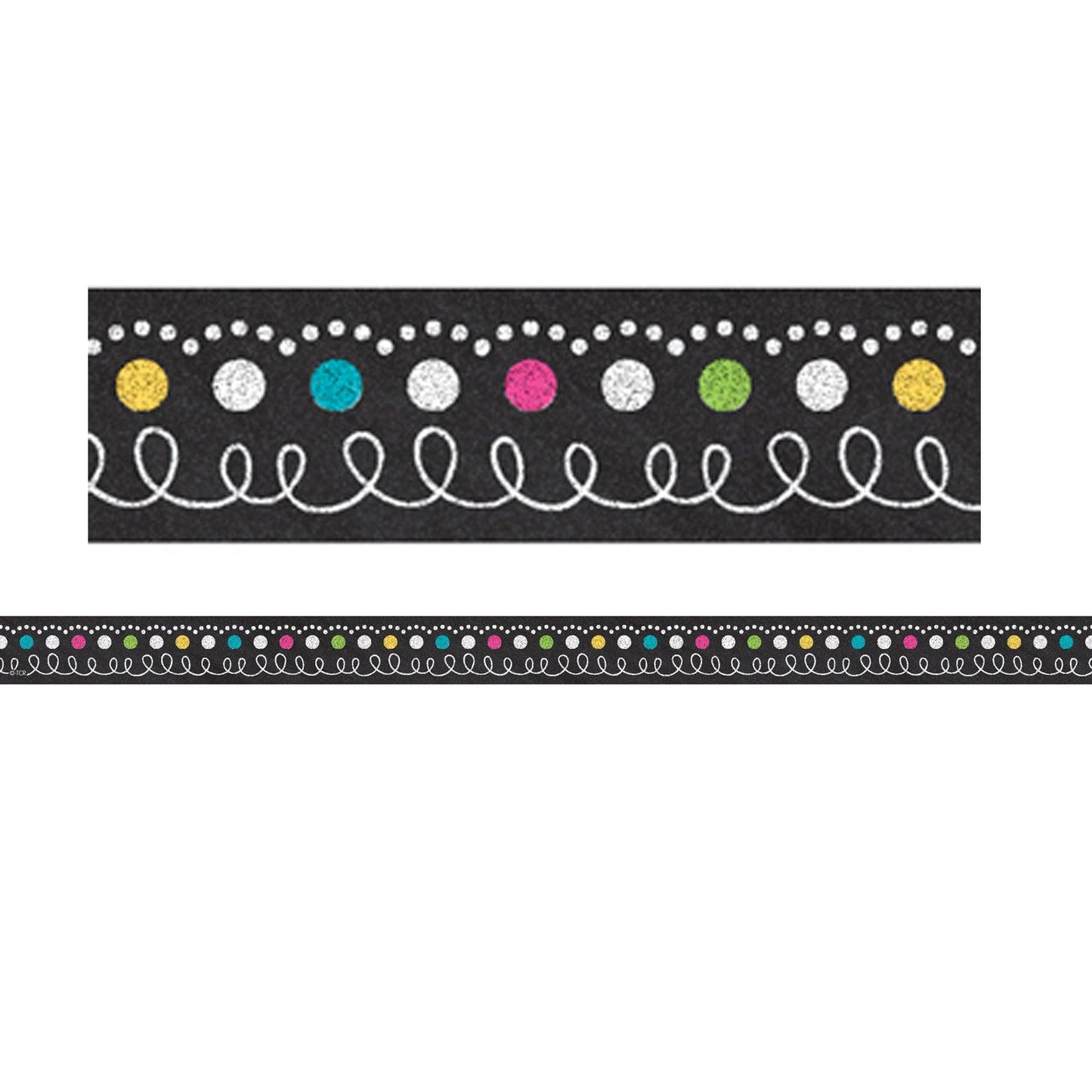 Chalkboard Brights Magnetic Strips, 12 Feet Per Pack, 6 Packs - Loomini