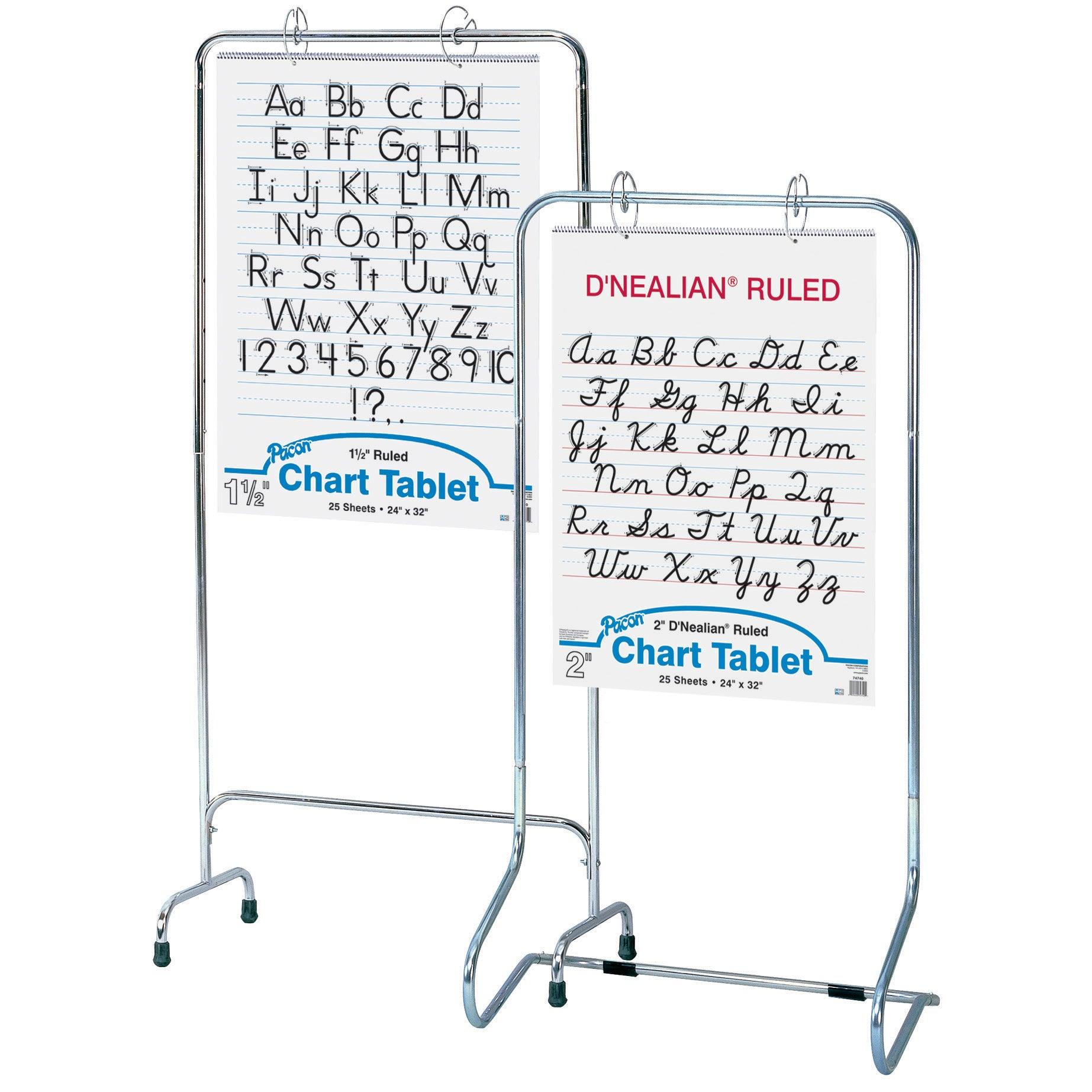 Chart Stand, Adjustable, Metal, Adjustable to 64"H, 28" Wide, 1 Stand - Loomini