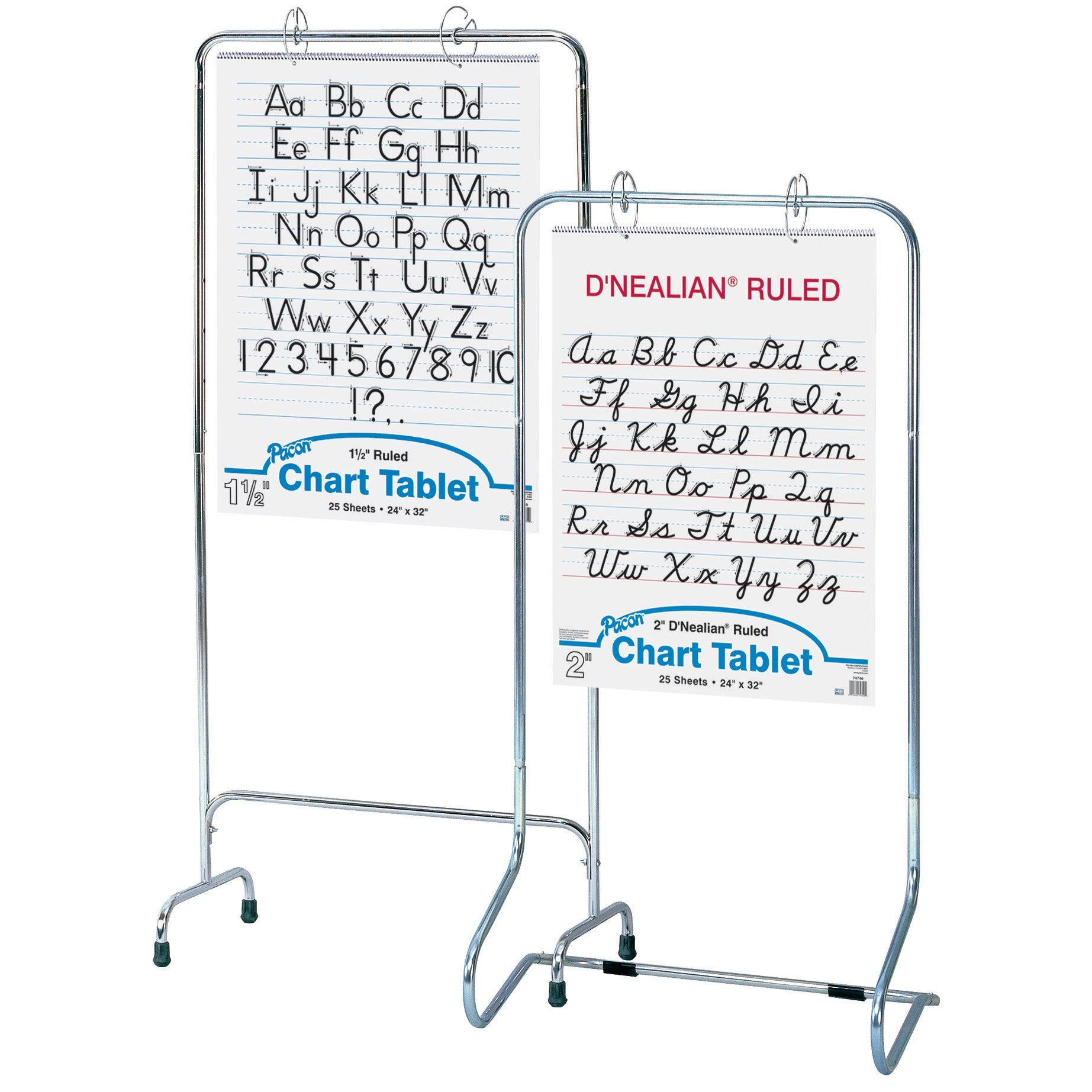 Chart Stand, Non-Adjustable, Metal, 50" Non-Adjustable, 28" Wide, 1 Stand - Loomini