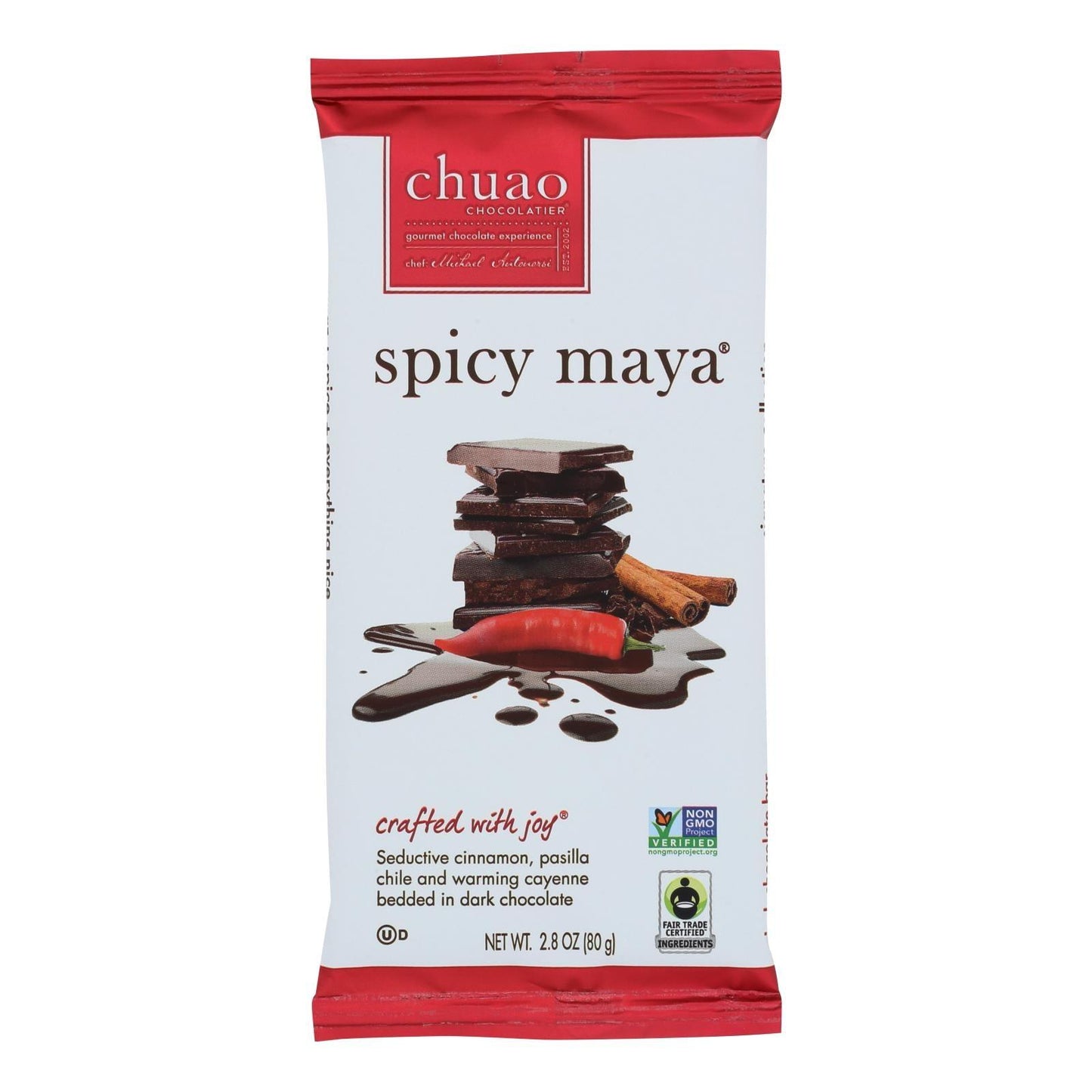 Chuao Chocolatier - Candy Bar Spicy Maya - Case Of 12 - 2.8 Ounces - Loomini