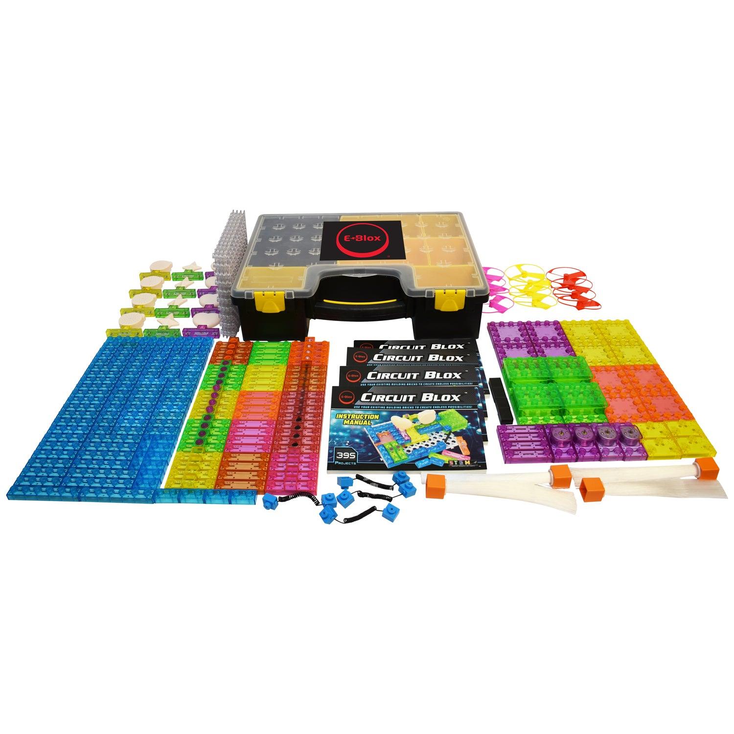 Circuit Blox 395, Circuit Board Building Blocks Classroom Set, 264 Pieces - Loomini