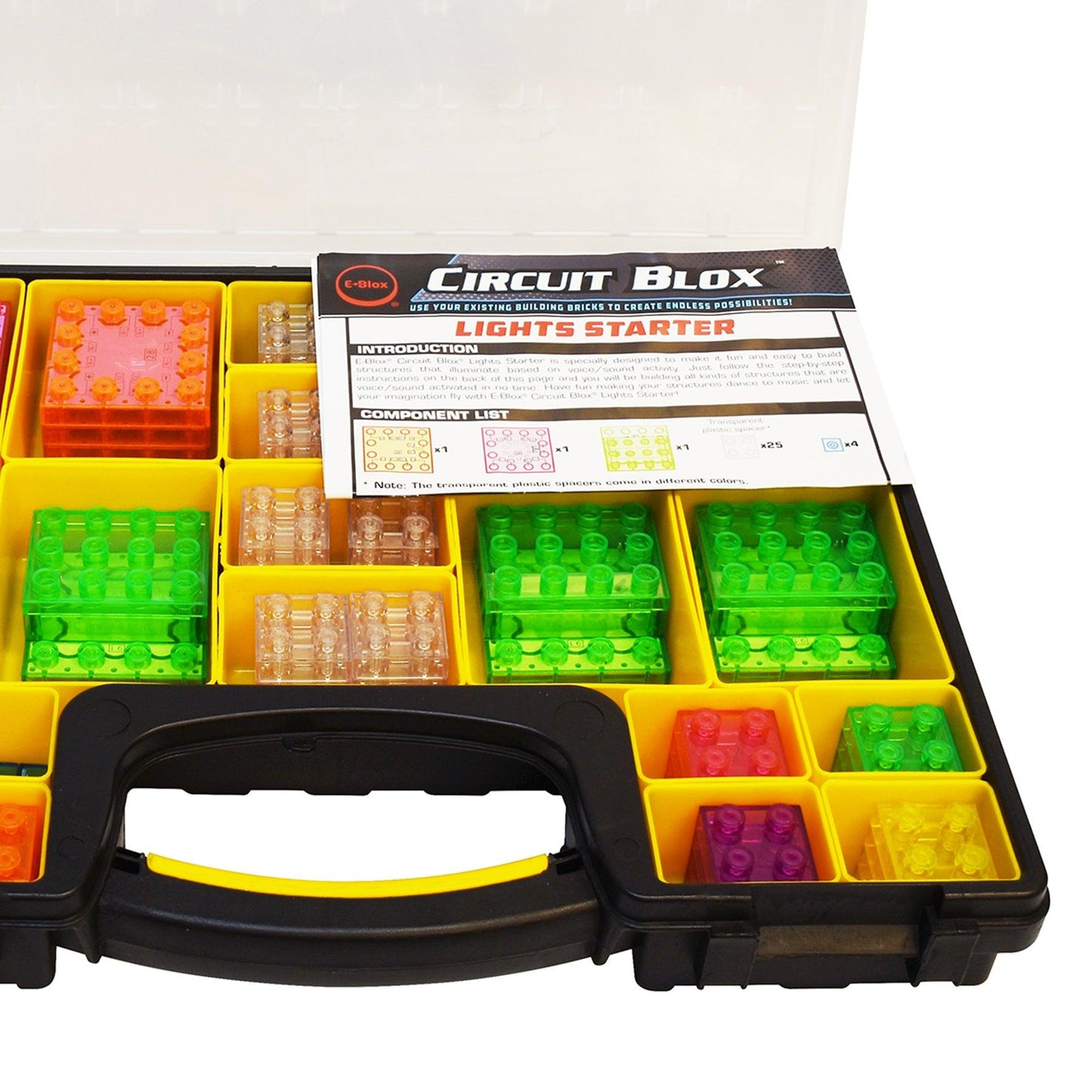 Circuit Blox Lights Starter, Circuit Board Building Blocks Classroom Set, 128 Pieces - Loomini