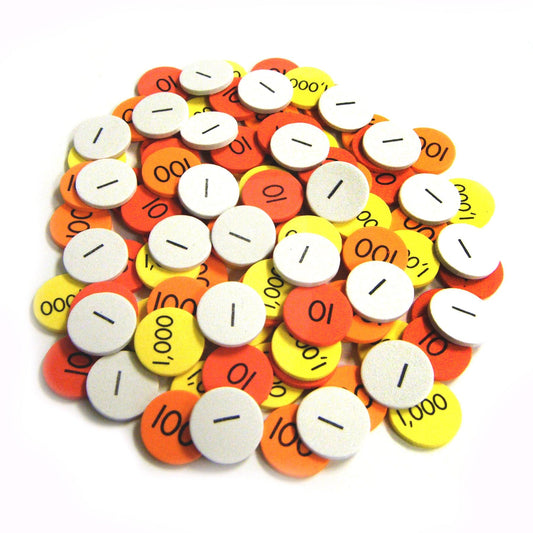 Class Set Place Value Discs, 1500 Discs - Loomini