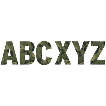 Classic Camo 7" Deco Letters, 129 Per Pack, 3 Packs - Loomini