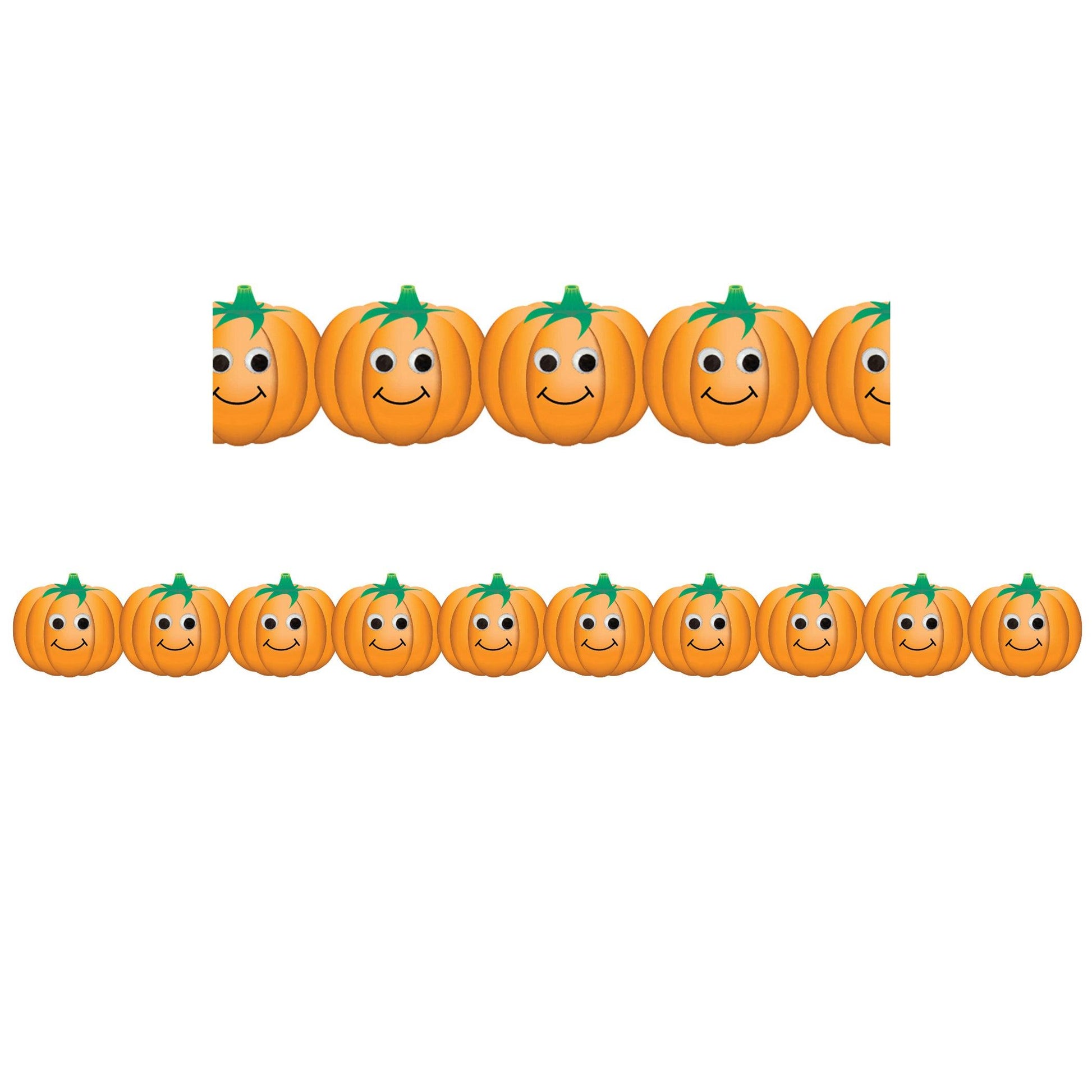 Classroom Border - Happy Pumpkins, 36 Feet Per Pack, 6 Packs - Loomini