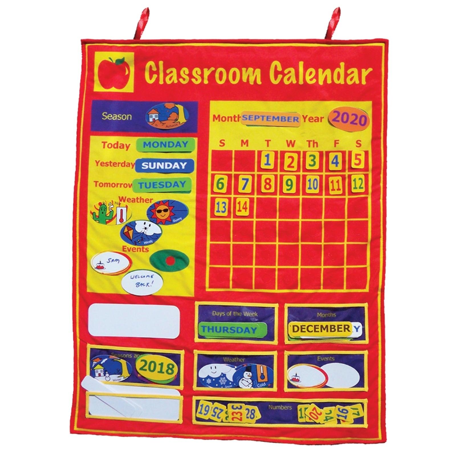Classroom Calendar, 36"H x 26"W - Loomini