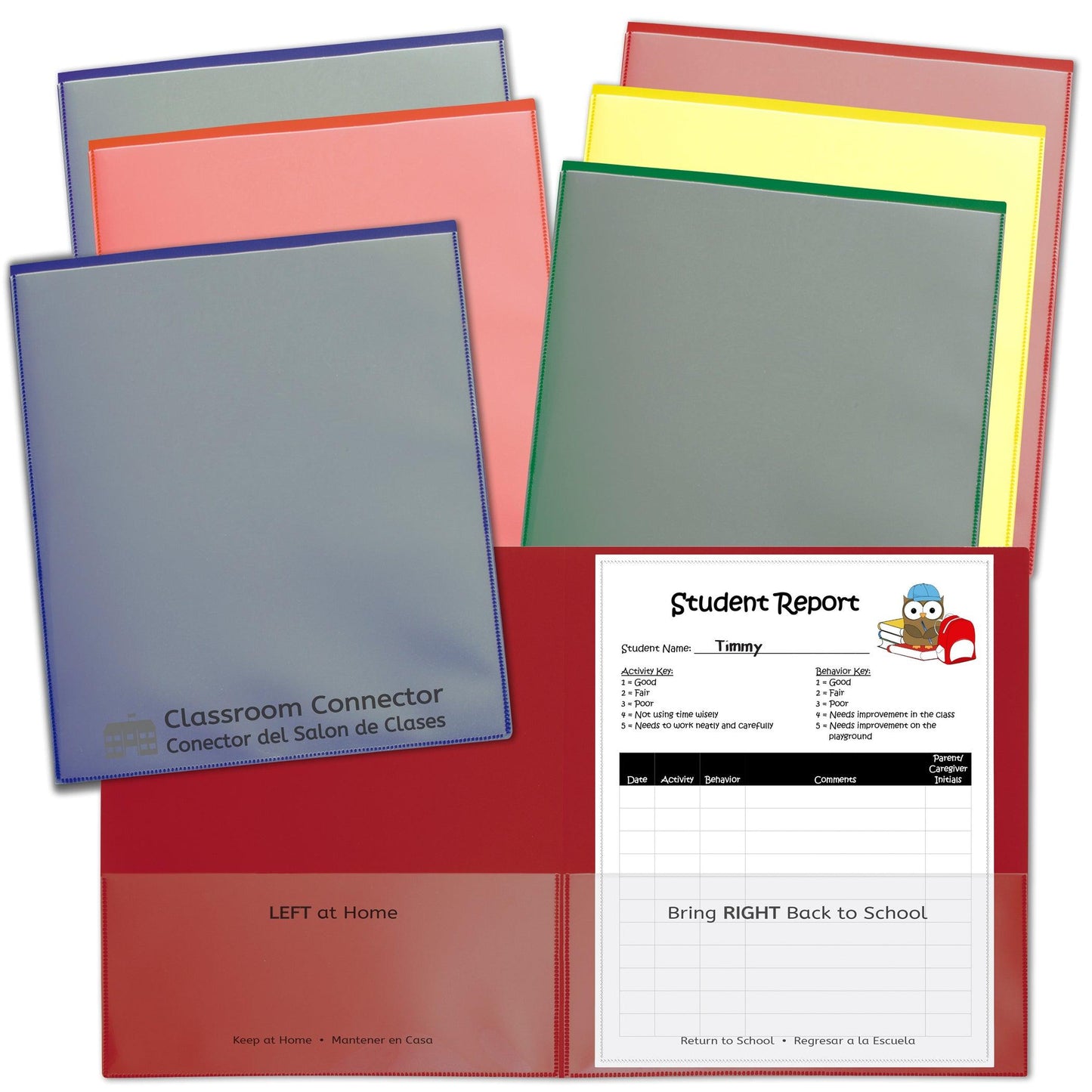 Classroom Connector™ School-To-Home Folders, Orange, Box of 25 - Loomini