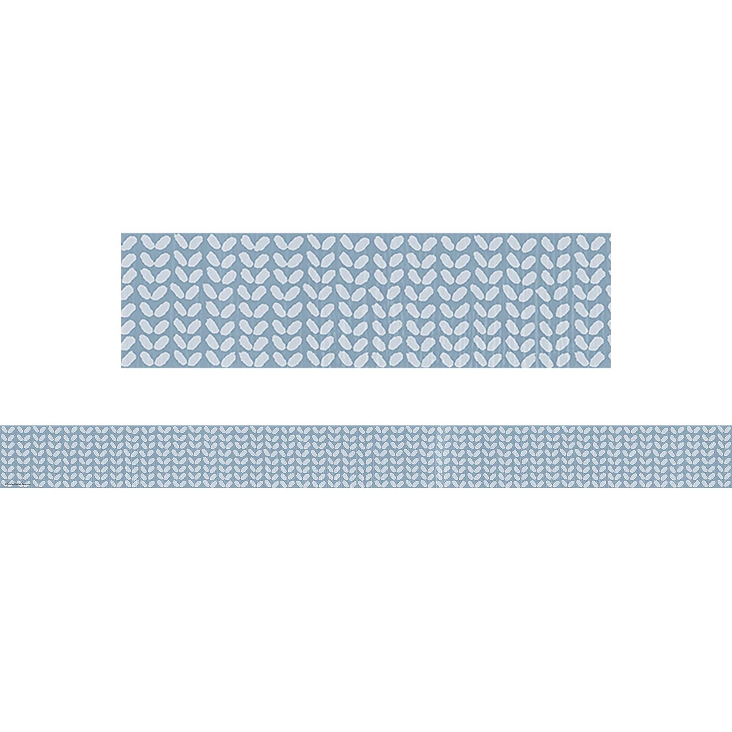 Classroom Cottage Blue Petals Straight Border Trim, 35 Feet Per Pack, 6 Packs - Loomini