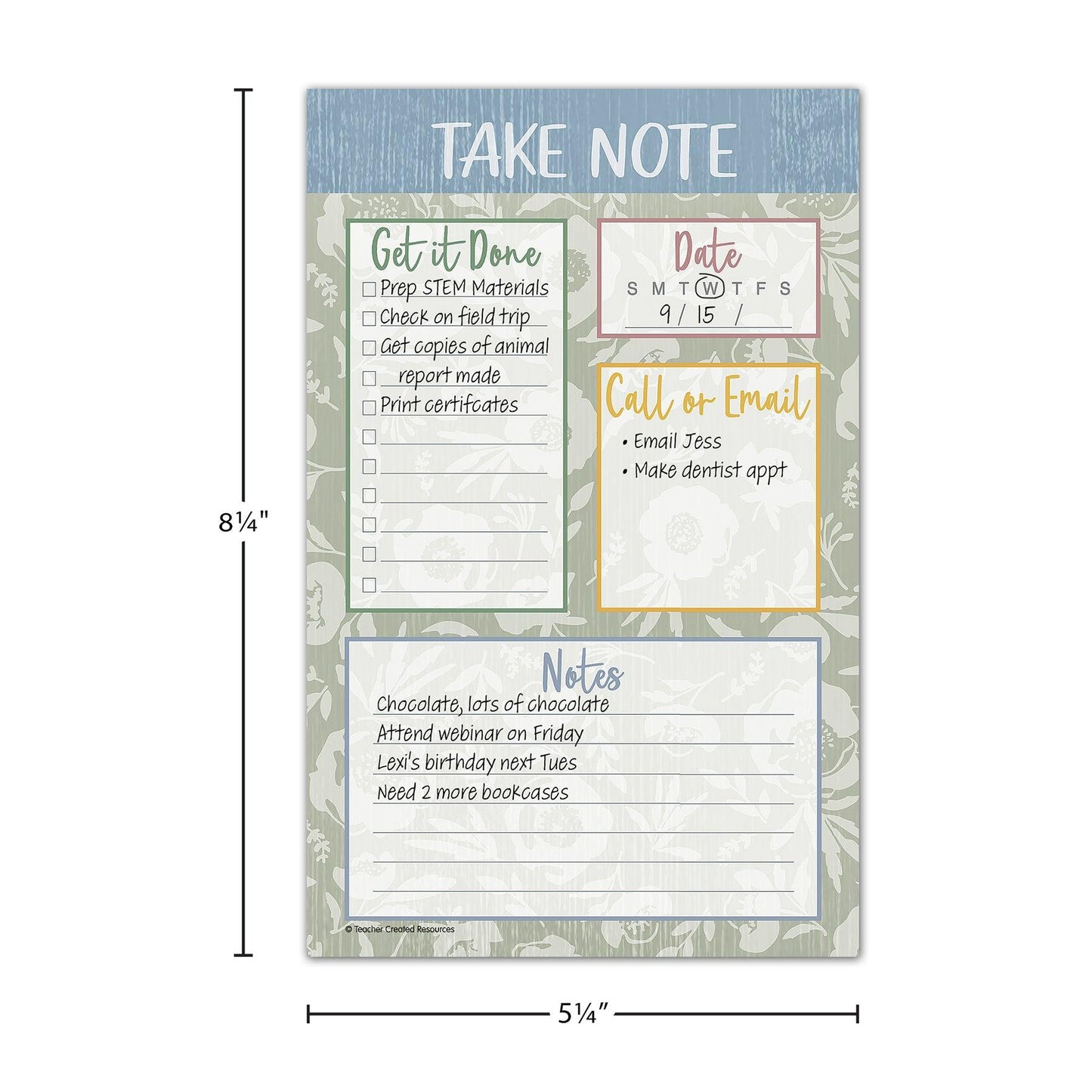 Classroom Cottage Notepad, 50 Sheets, Pack of 12 - Loomini