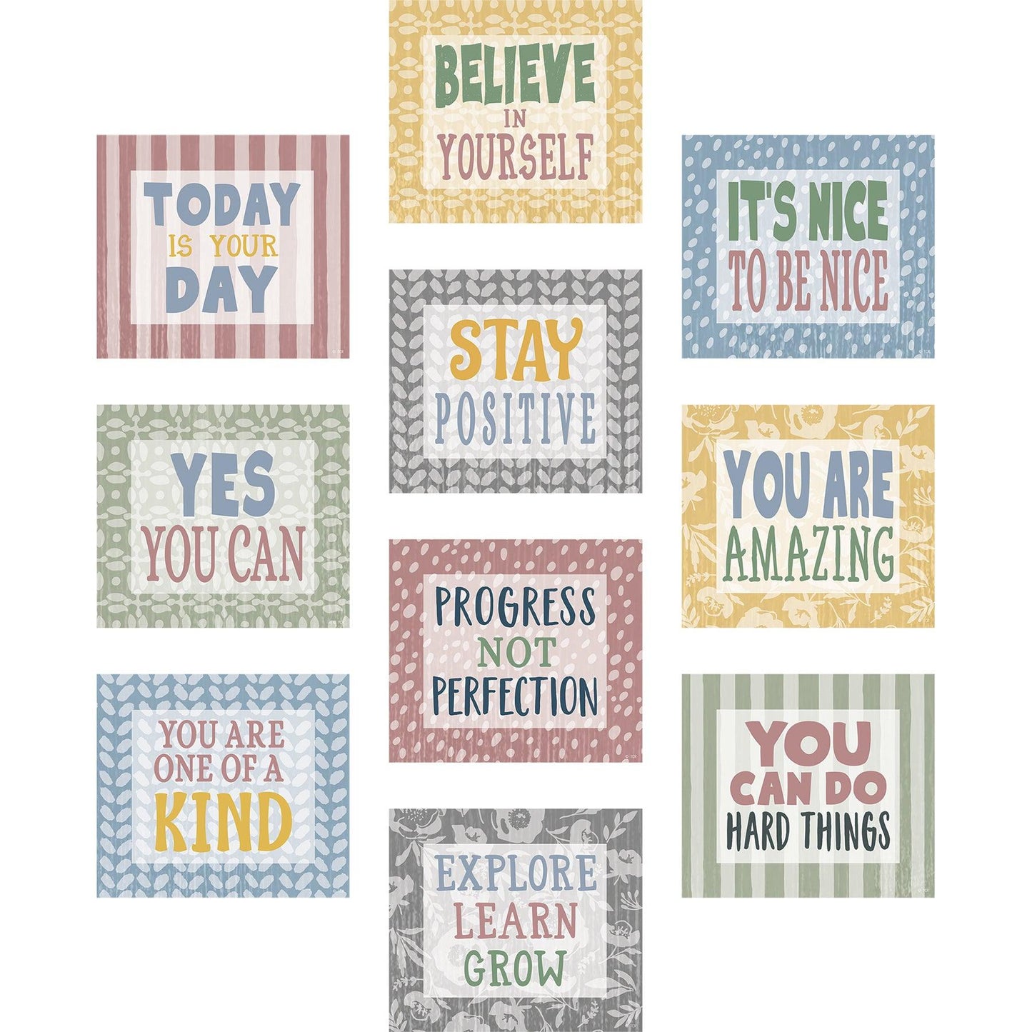 Classroom Cottage Positive Sayings Accents, 30 Per Pack, 3 Packs - Loomini