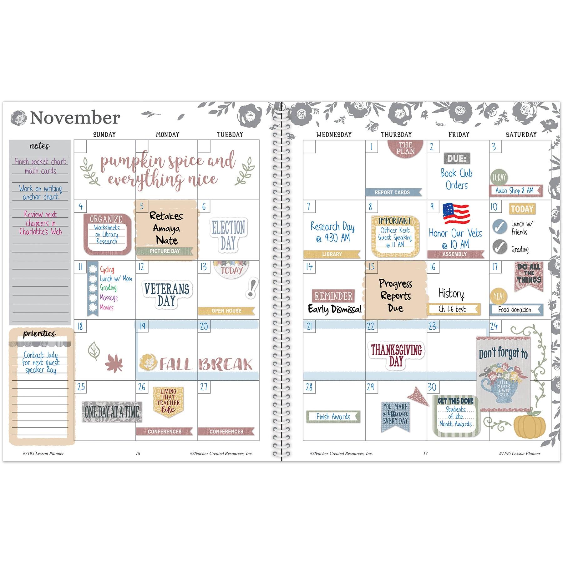 Classroom Cottage Teacher Planner - Loomini