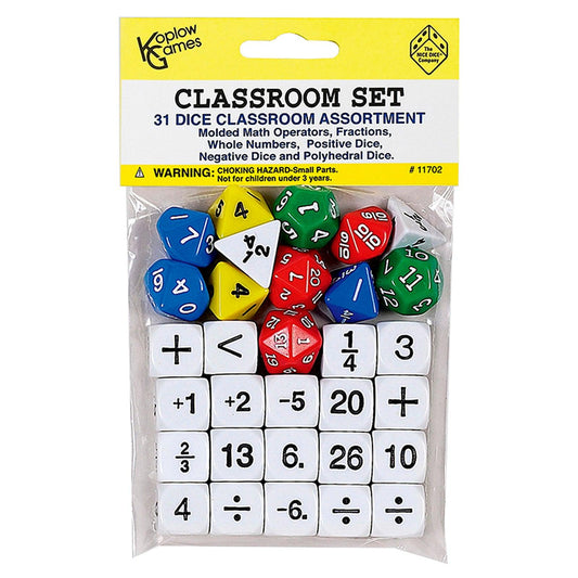 Classroom Dice, Set of 31 - Loomini