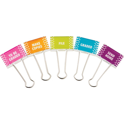 Classroom Management Large Binder Clips, 5 Per Pack, 3 Packs - Loomini