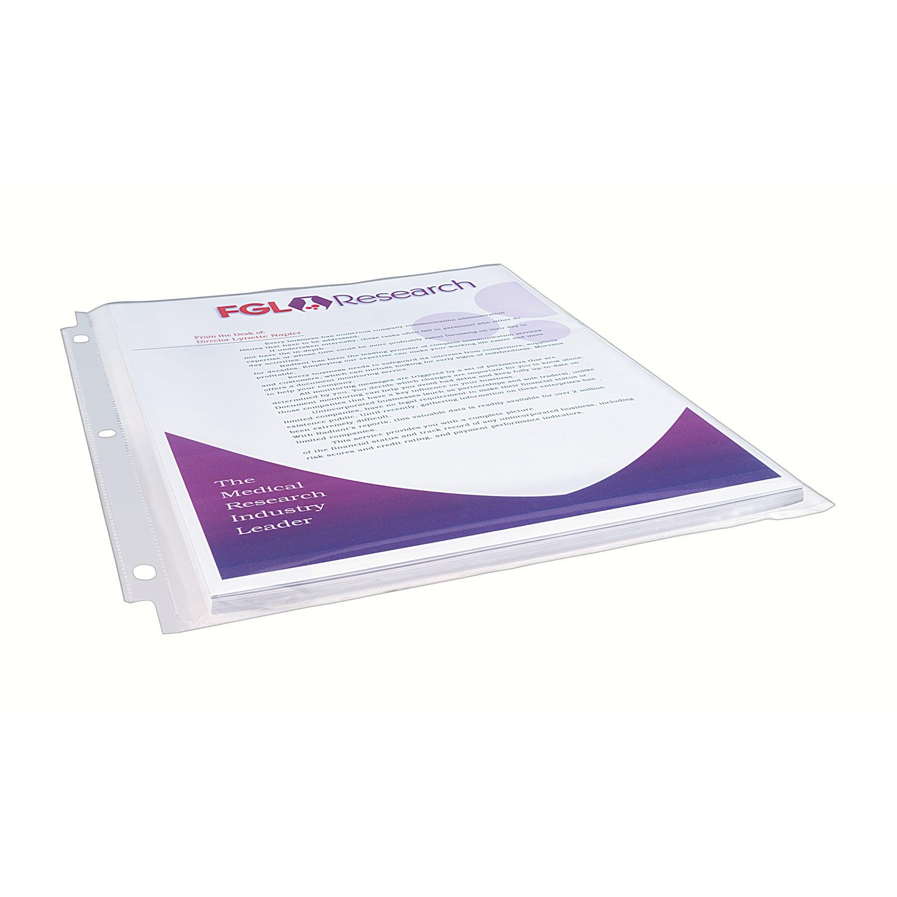 Clear Heavyweight Multi-Page Capacity Sheet Protectors, Holds 8-1/2" x 11" Sheets, Top Load, 25 Per Pack, 3 Packs - Loomini