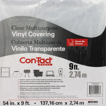 Clear Vinyl Covering, Multipurpose, 54" x 9' - Loomini