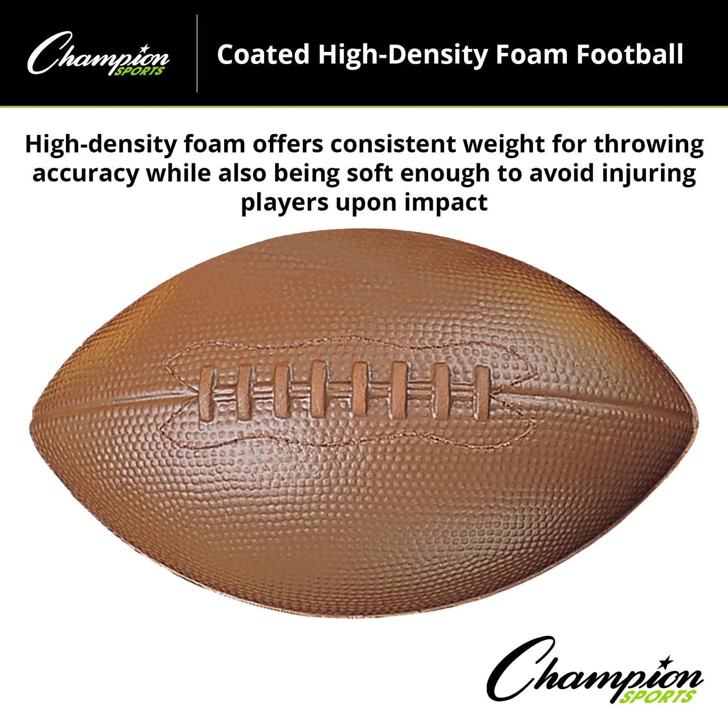 Coated High-Density Junior Foam Football - Loomini