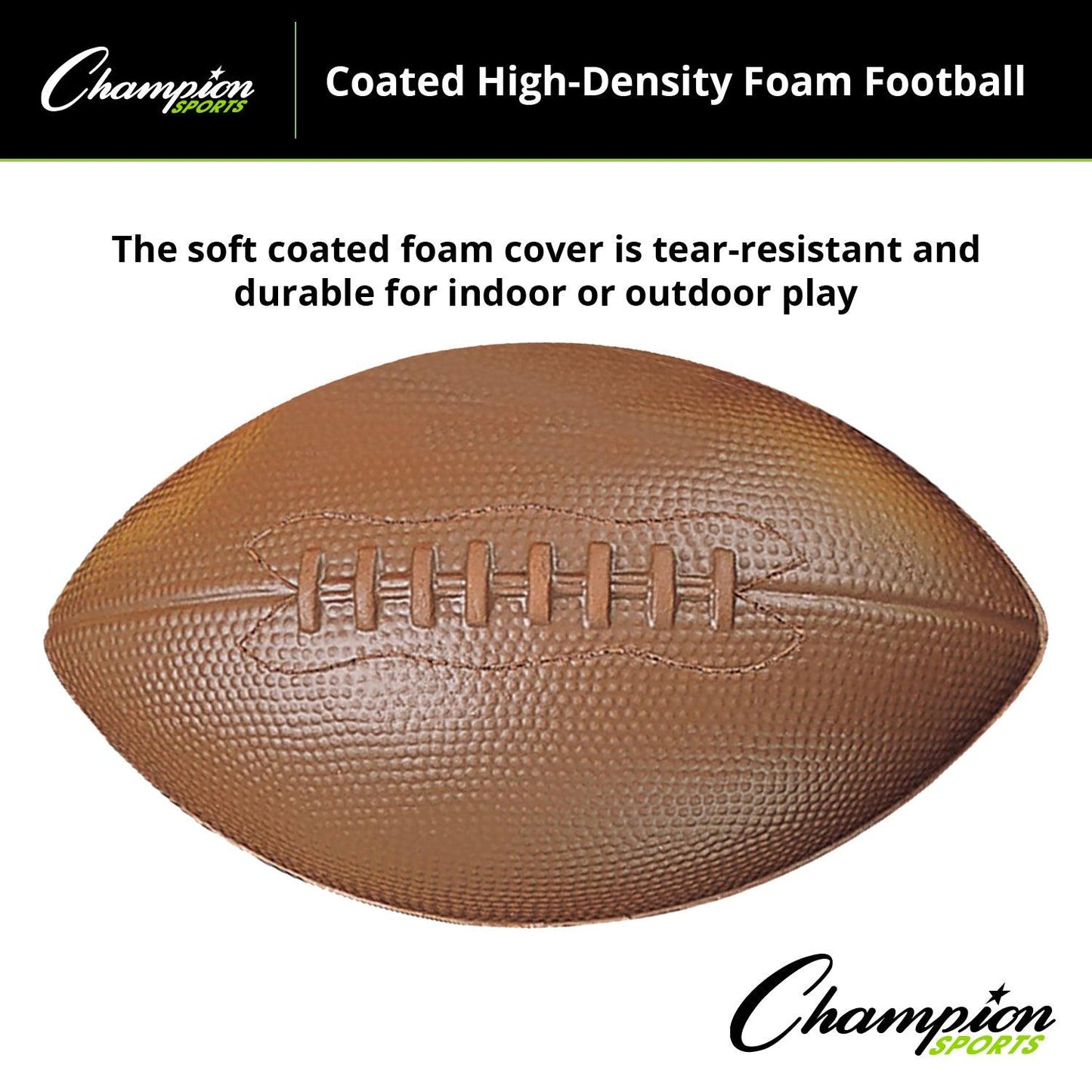 Coated High-Density Junior Foam Football - Loomini