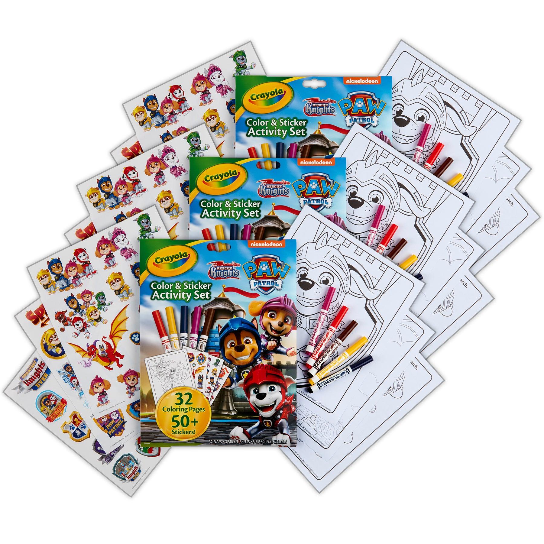 Color & Sticker Activity Set, Paw Patrol, 3 Sets - Loomini