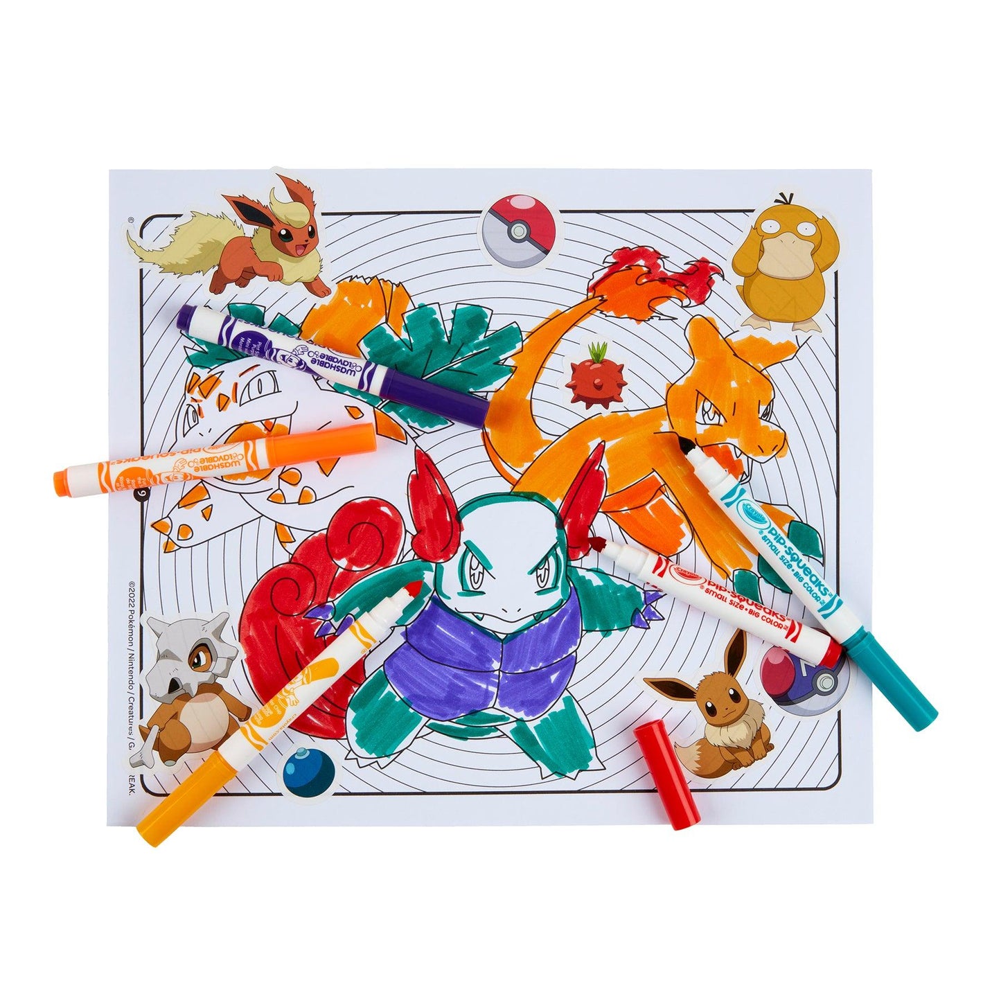 Color & Sticker Activity Set, Pokemon, 3 Sets - Loomini