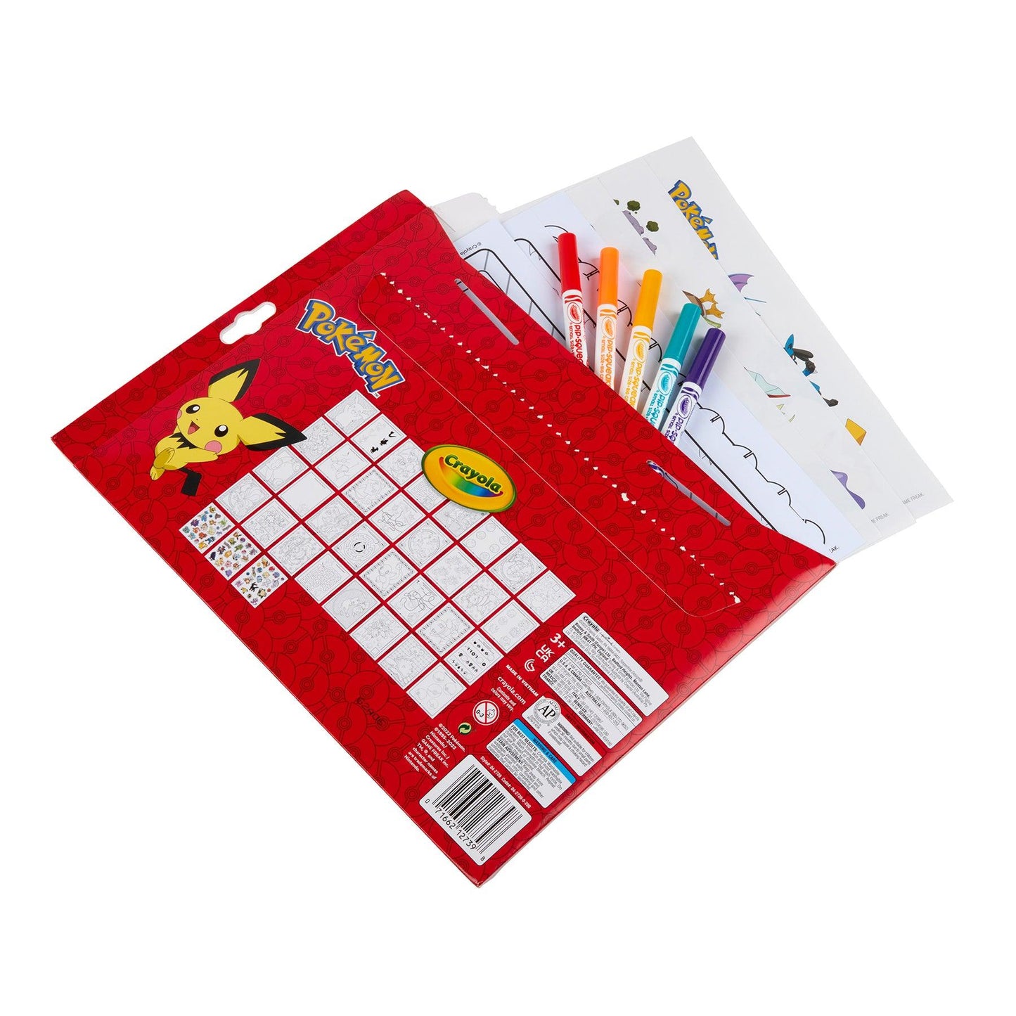 Color & Sticker Activity Set, Pokemon, 3 Sets - Loomini