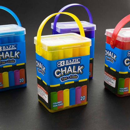 Color Chalk, 20 Per Bucket, 24 Buckets - Loomini