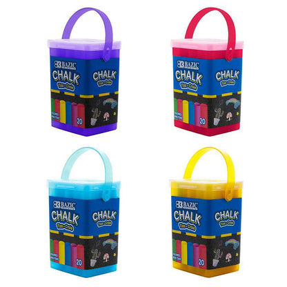 Color Chalk, 20 Per Bucket, 24 Buckets - Loomini