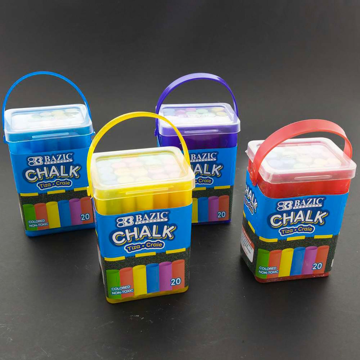 Color Chalk, 20 Per Bucket, 24 Buckets - Loomini