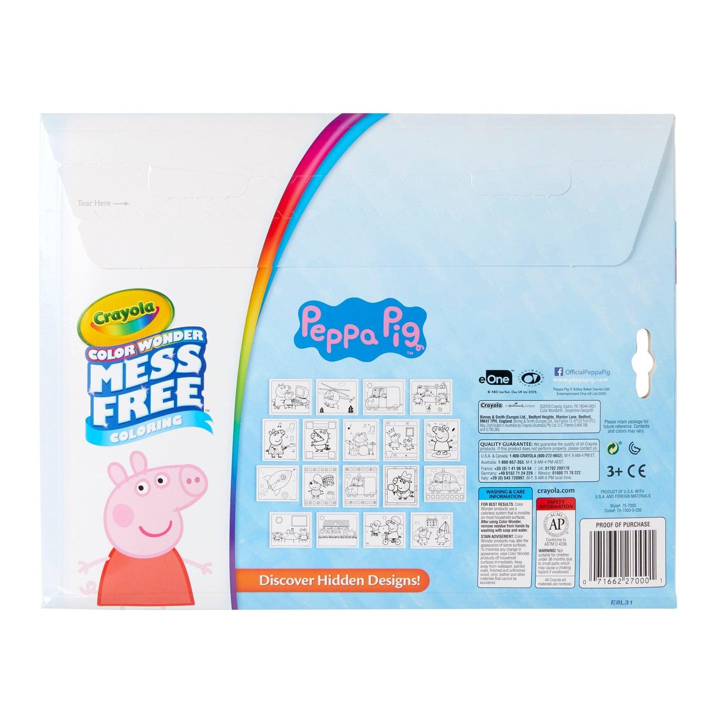 Color Wonder Mess Free Coloring Pad & Markers, Peppa Pig, 2 Sets - Loomini