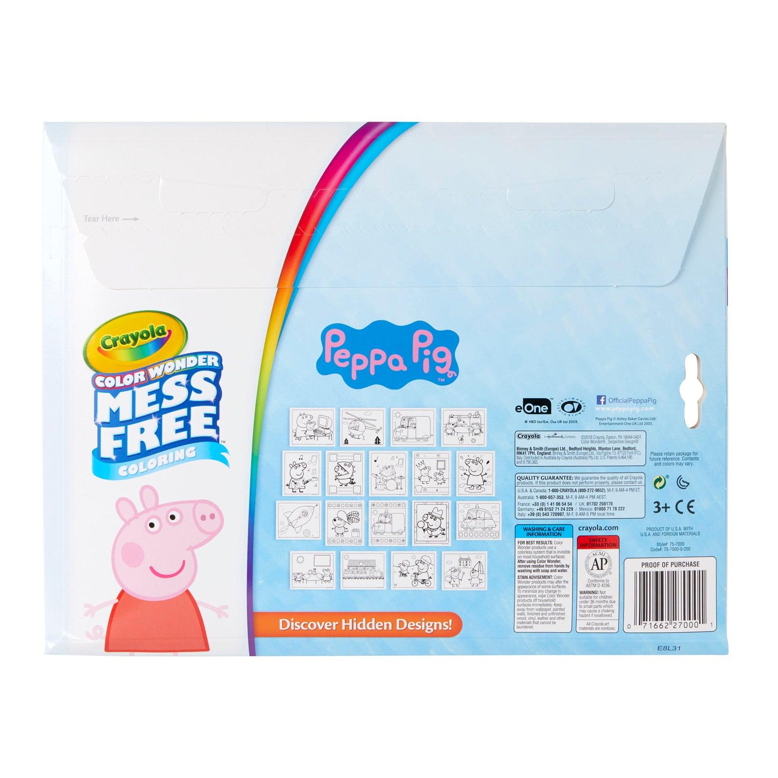 Color Wonder Mess Free Coloring Pad & Markers, Peppa Pig, 2 Sets - Loomini