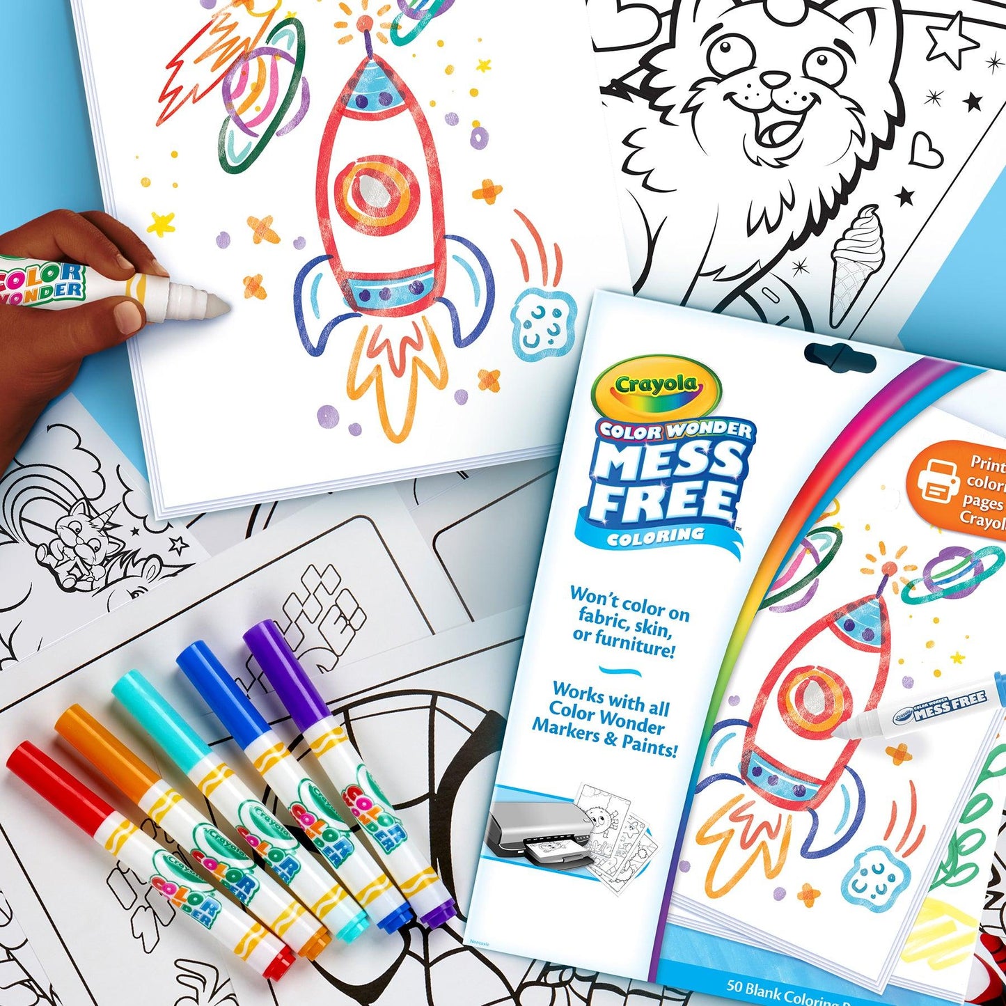 Color Wonder® Blank Coloring Pages, 50 Per Pack, 2 Packs - Loomini