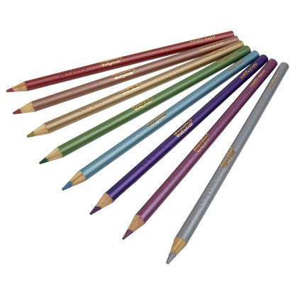 Colored Pencils, Metallic, 8 Per Pack, 6 Packs - Loomini