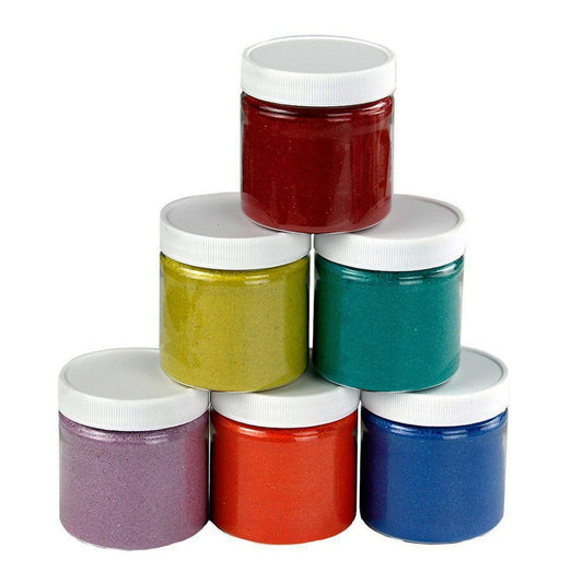 Colored Sand, 6 oz. Jars, 6 Colors - Loomini