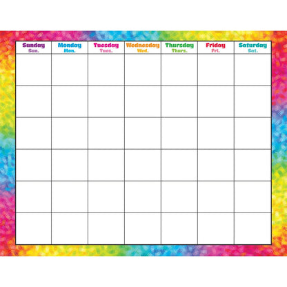 Colorful Brush Strokes Wipe-Off® Calendar, Monthly, Pack of 6 - Loomini