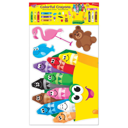 Colorful Crayons Bulletin Board Set - Loomini