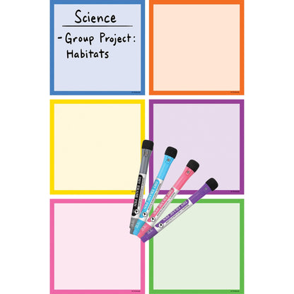 Colorful Dry-Erase Magnetic Square Notes - Loomini